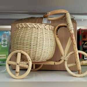 Bamboo Decor With Small Plant Basket
